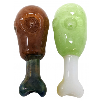 4" Frit Chicken Leg Spoon Hand Pipe - (Pack of 2) [STJ71]